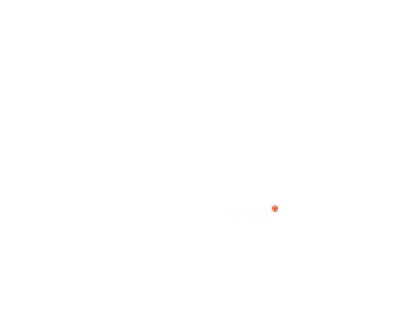 carte de la France localisée à Annecy
